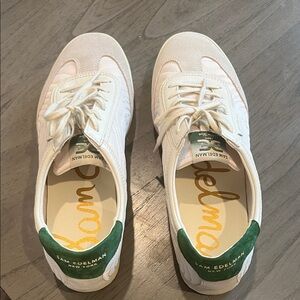 Sam Edelman Cream and Green Women's Sneakers